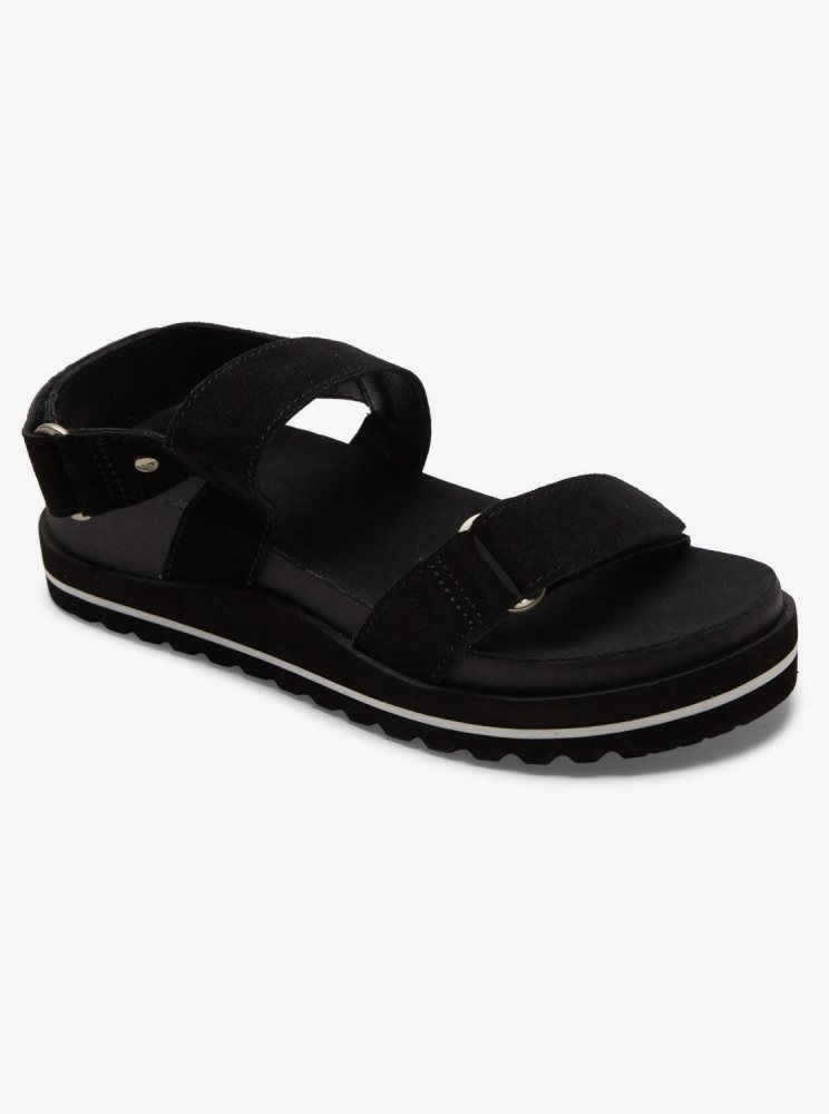 Black Women\'s Roxy Himari Sandals | USA REVN-04791