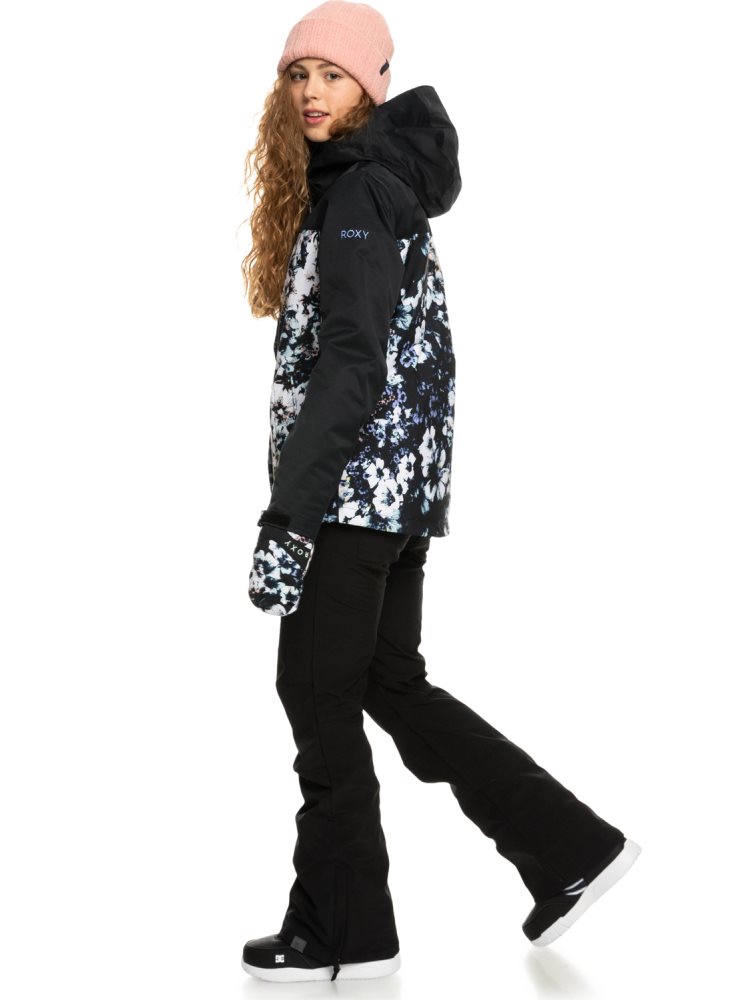 Black Women's Roxy Jetty Block Insulated Ski Jackets | USA OACX-65482