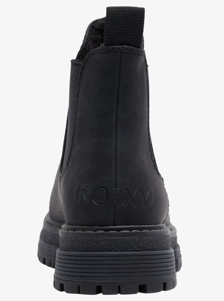 Black Women's Roxy Lorena Chelsea Slip-On Boots | USA LVST-82531