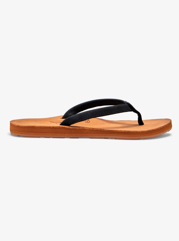 Black Women's Roxy Lorraine Slim Sandals | USA HAQE-73856