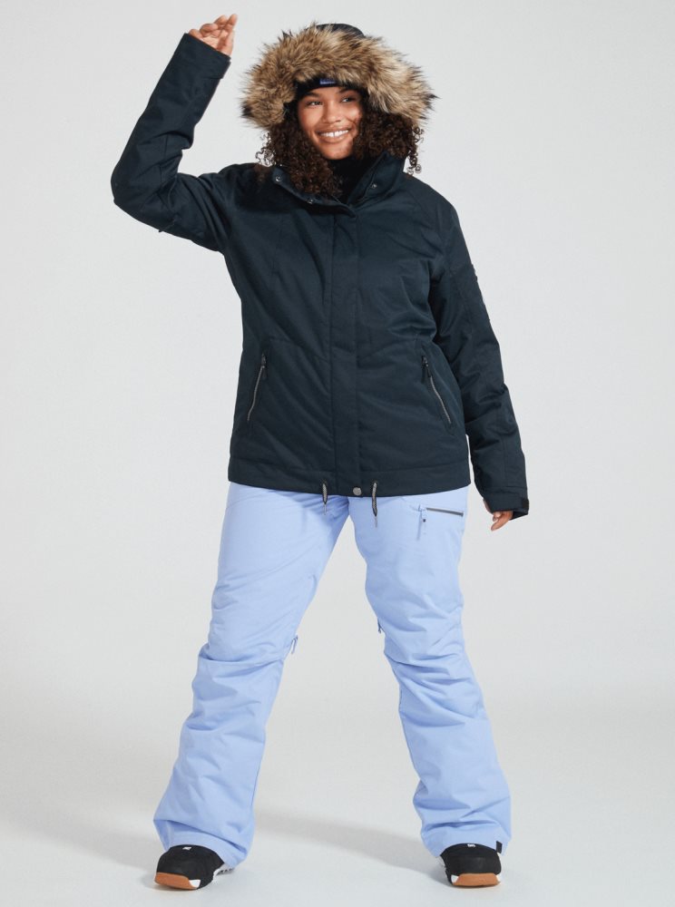 Black Women's Roxy Meade Insulated Ski Jackets | USA VGJL-56284