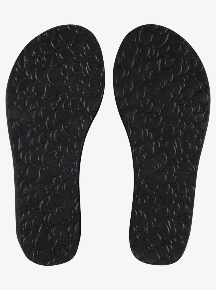 Black Women's Roxy Mellie Iii Flip Flops | USA PKSG-68917