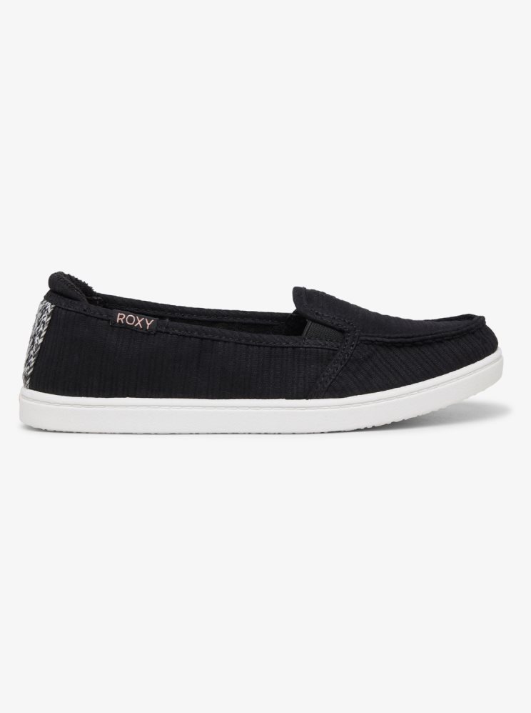 Black Women's Roxy Minnow Slip On Shoes | USA FXYW-41928