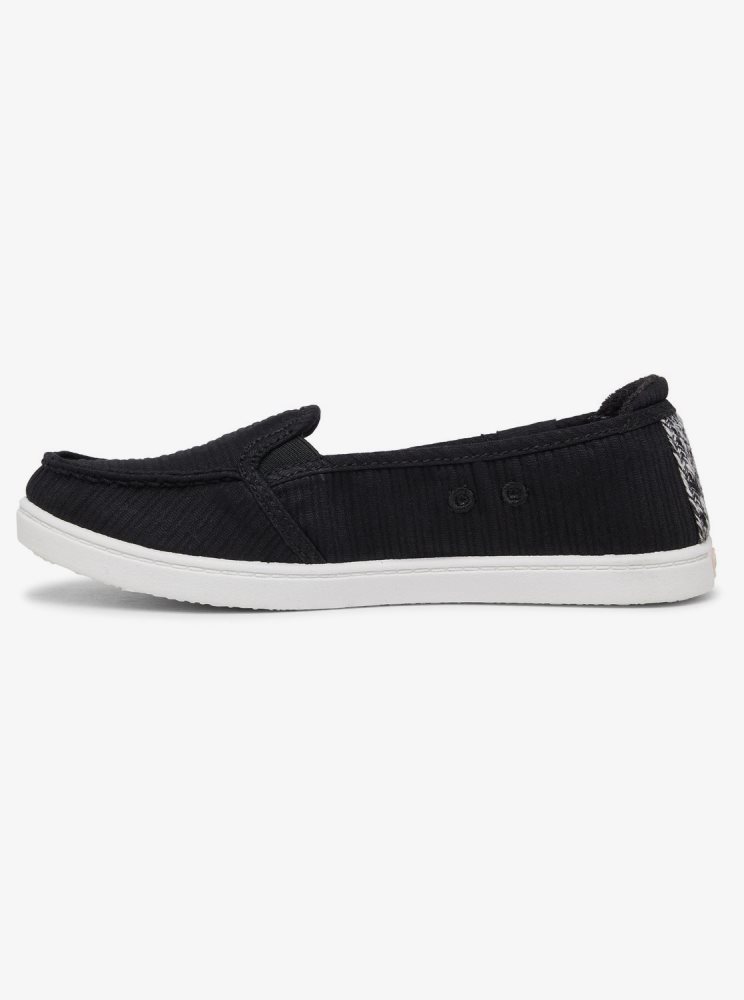 Black Women's Roxy Minnow Slip On Shoes | USA TBSC-31582