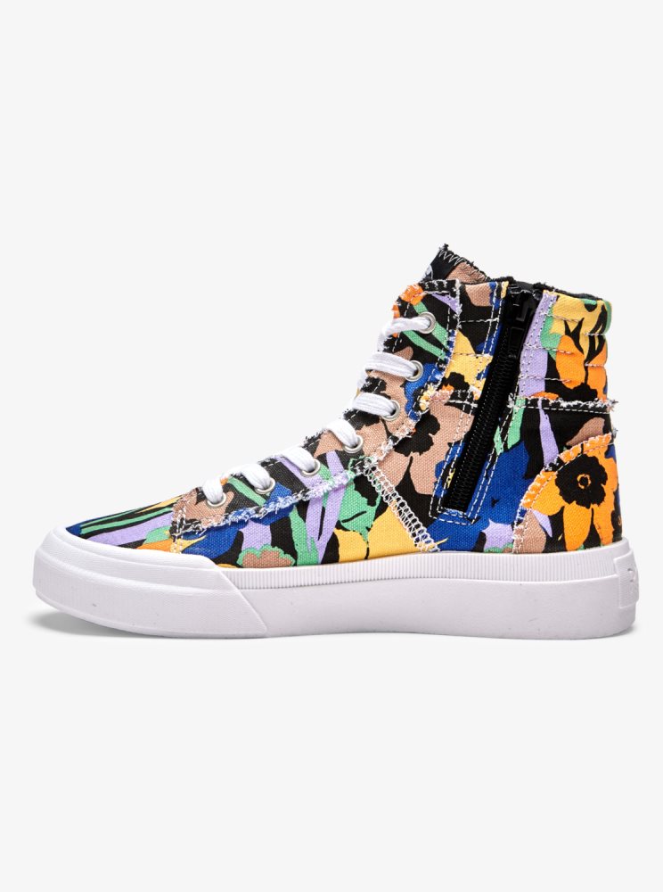 Black Women's Roxy Rae Mid-Top Sneakers | USA BXQW-73901