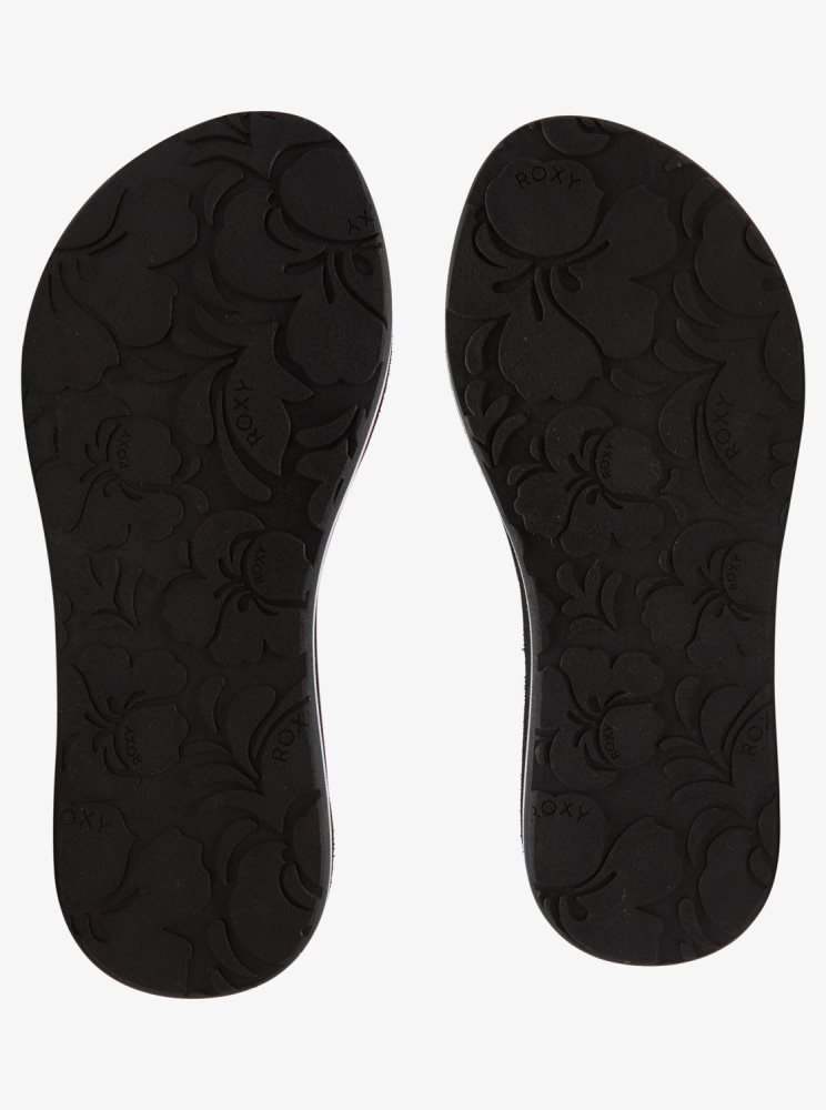 Black Women's Roxy Send It Sandals | USA XZUI-28014