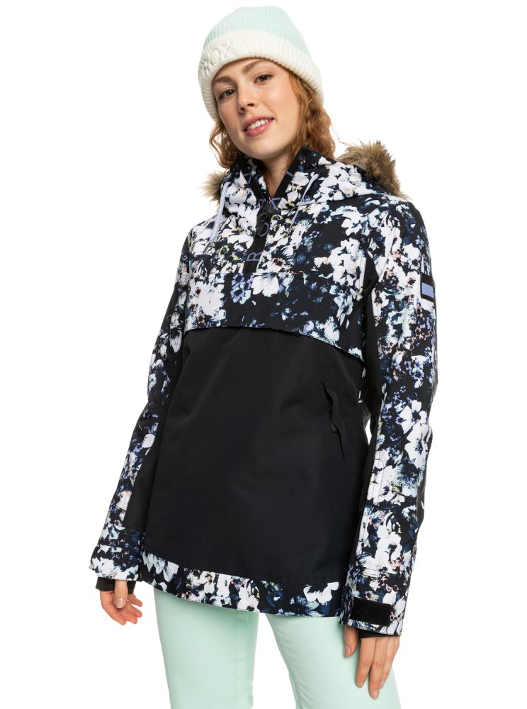 Black Women's Roxy Shelter Insulated Ski Jackets | USA DEUC-03914