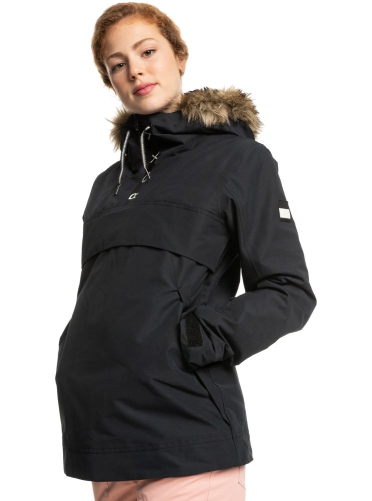 Black Women's Roxy Shelter Insulated Ski Jackets | USA MOZY-06249
