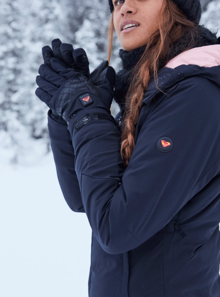 Black Women's Roxy Sierra WarmLink® Snow Gloves | USA CMJA-36527