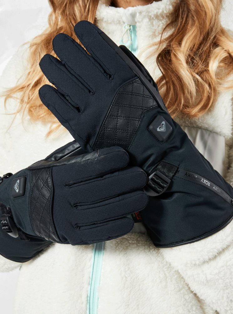 Black Women\'s Roxy Sierra WarmLink® Snow Gloves | USA CMJA-36527