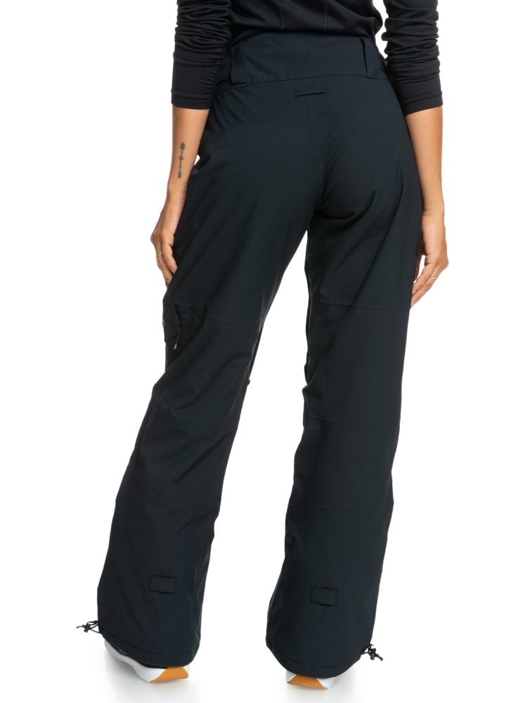 Black Women's Roxy Wood Rose Insulated Snow Pants | USA IJSQ-39816