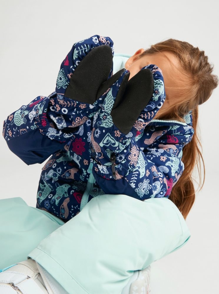 Blue Kids' Roxy 2-7 Snows Up Mittens Snow Gloves | USA RBTY-69041