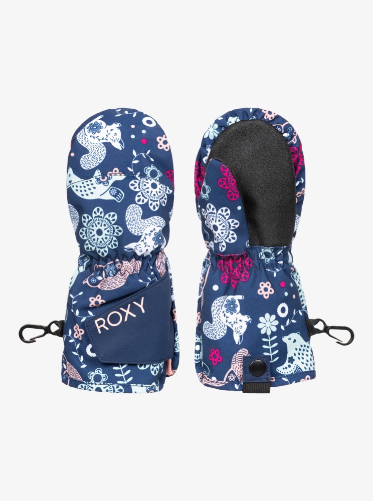 Blue Kids' Roxy 2-7 Snows Up Mittens Snow Gloves | USA RBTY-69041