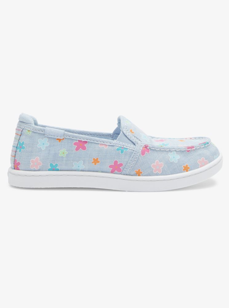 Blue Kids' Roxy 4-16 Minnow Slip On Shoes | USA BDPR-08921