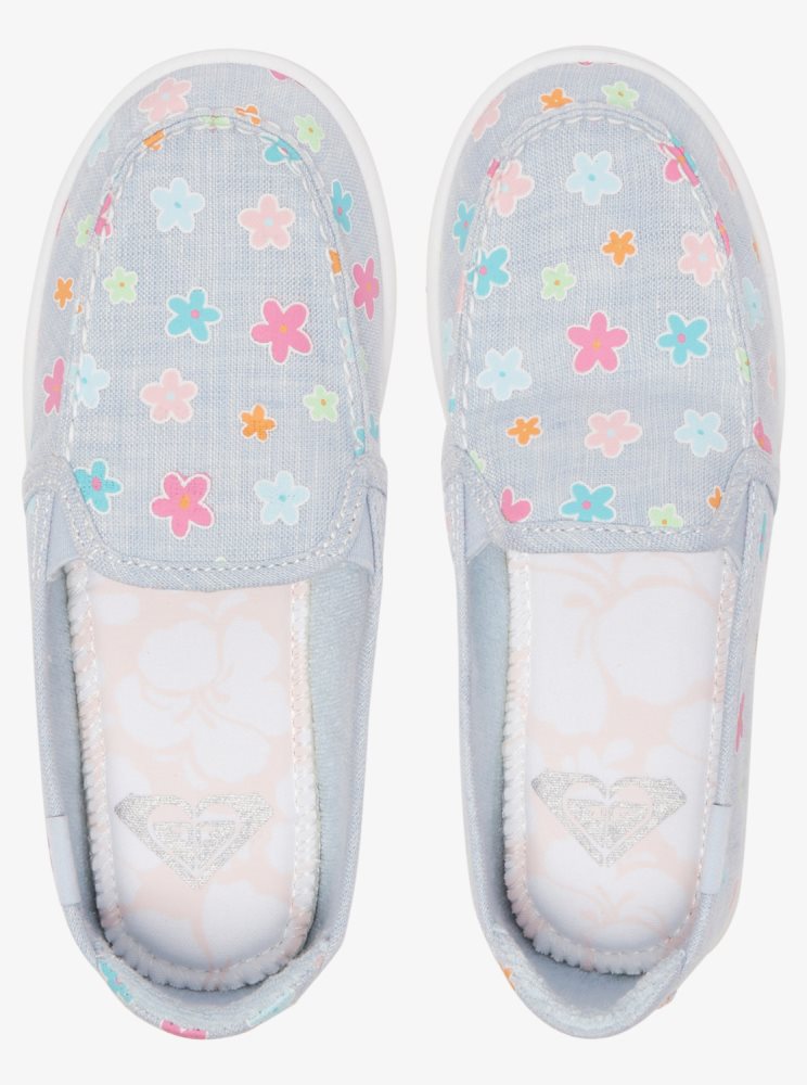 Blue Kids' Roxy 4-16 Minnow Slip On Shoes | USA BDPR-08921