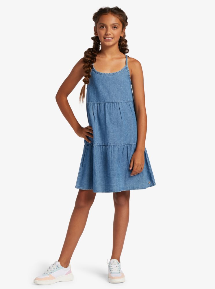 Blue Kids' Roxy Cool For The Summer Mini Dress | USA TZUN-81576