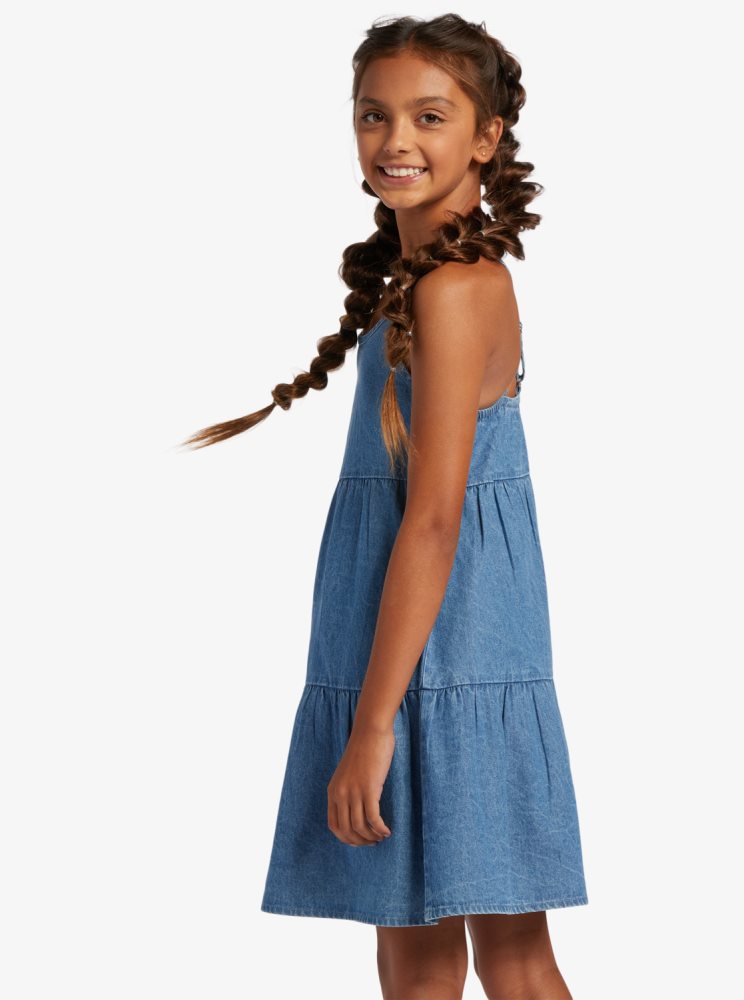 Blue Kids' Roxy Cool For The Summer Mini Dress | USA TZUN-81576