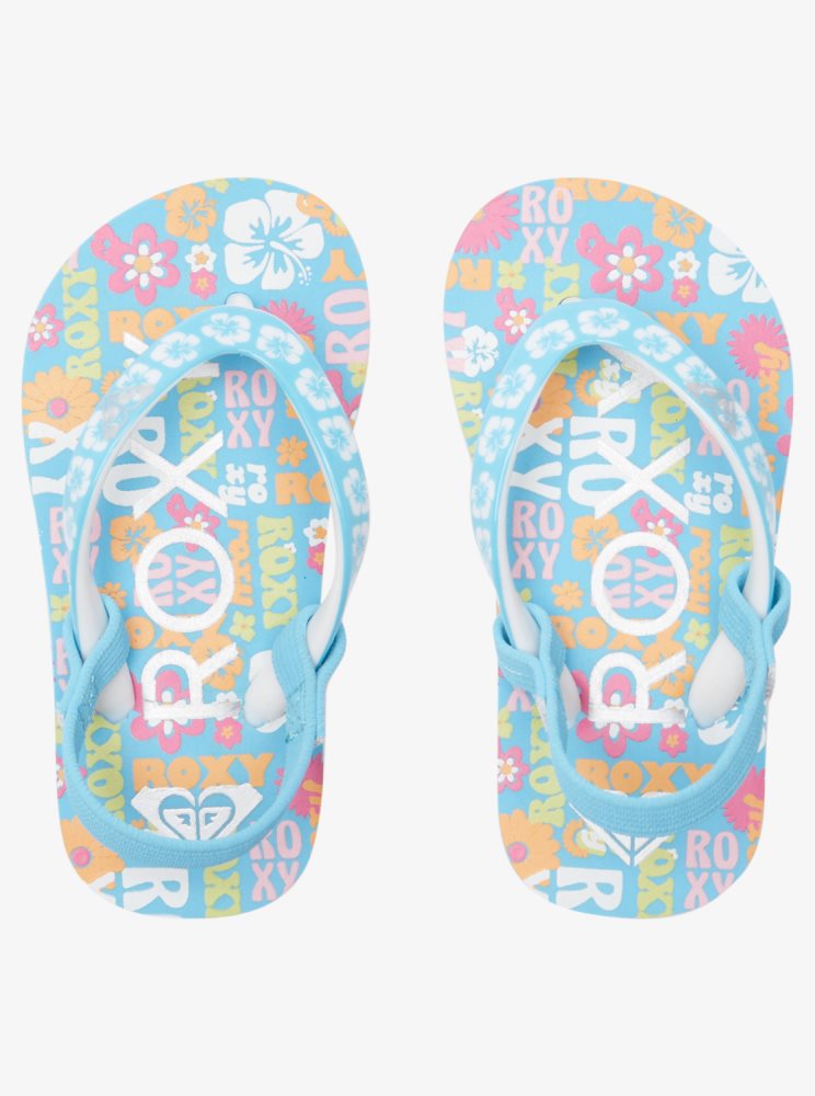 Blue Kids' Roxy Pebbles Sandals | USA XUIV-06958