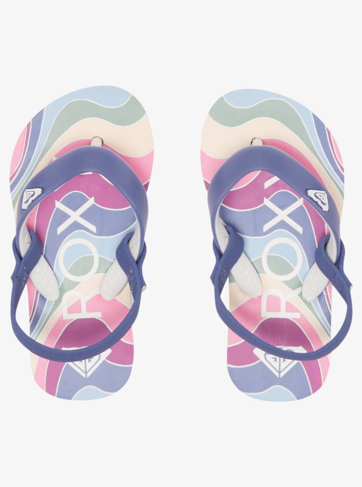 Blue Kids' Roxy Tahiti Flip Flops | USA MEQC-20471