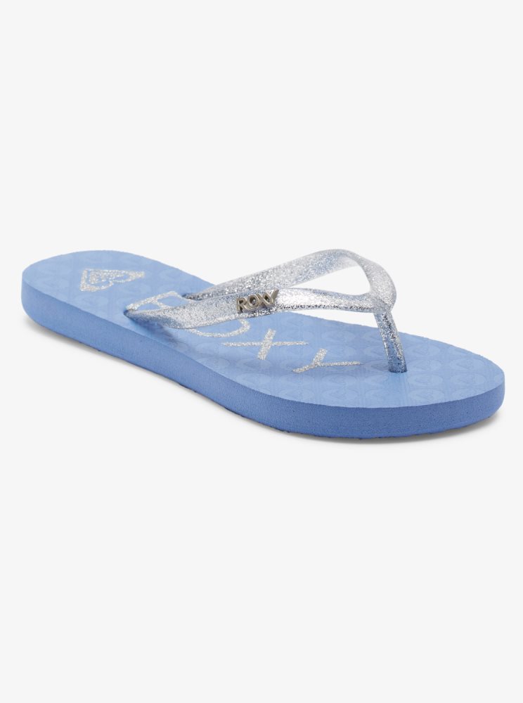 Blue Kids' Roxy Viva Sparkle Sandals | USA QLVR-61743