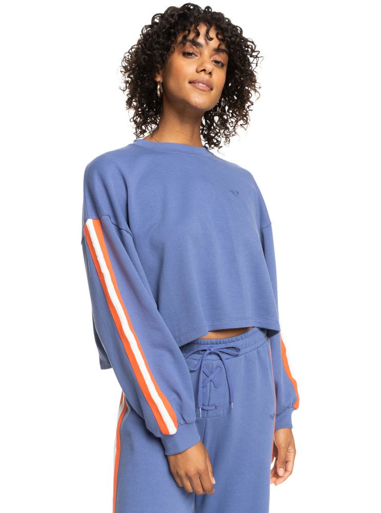 Blue / Navy Women's Roxy Bright Lights Sweatshirts | USA RZEL-19275