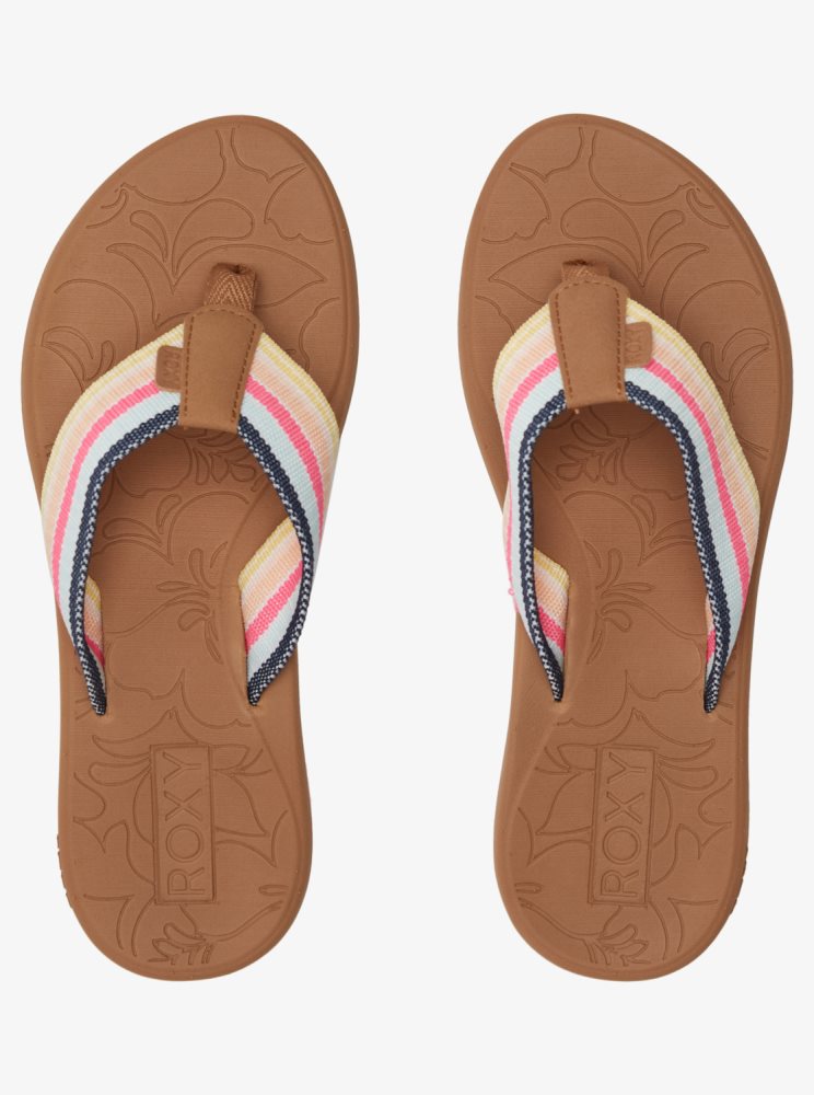 Blue / Pink Women's Roxy Colbee Hi Sandals | USA RZIJ-62495