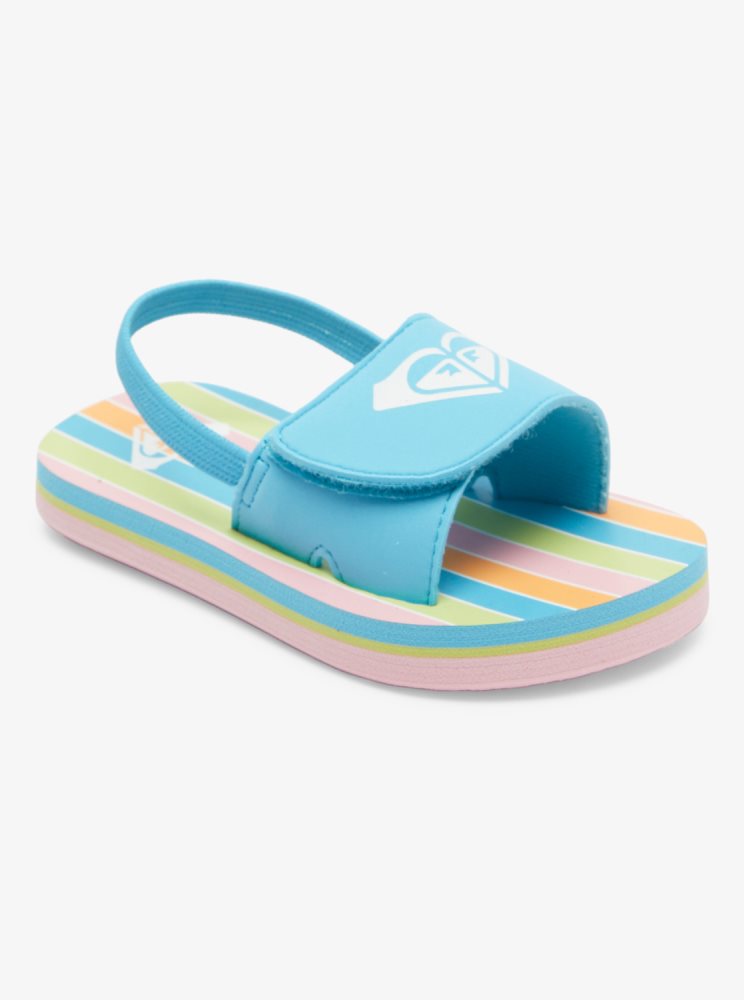 Blue Stripes Kids' Roxy Finn Sandals | USA MNTW-50986