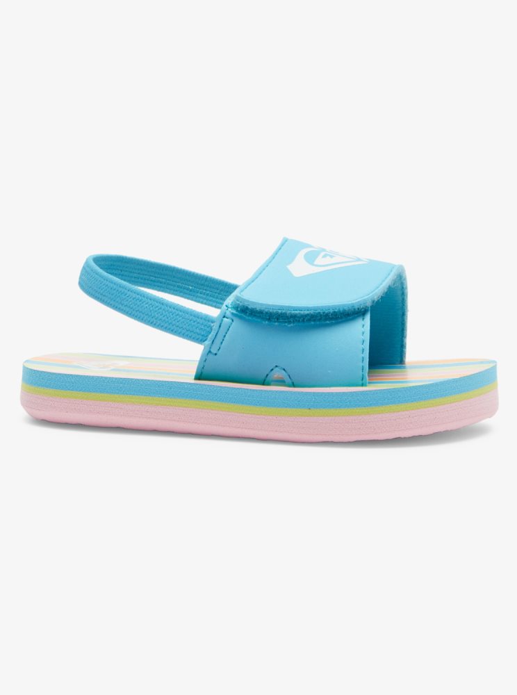 Blue Stripes Kids' Roxy Finn Sandals | USA MNTW-50986