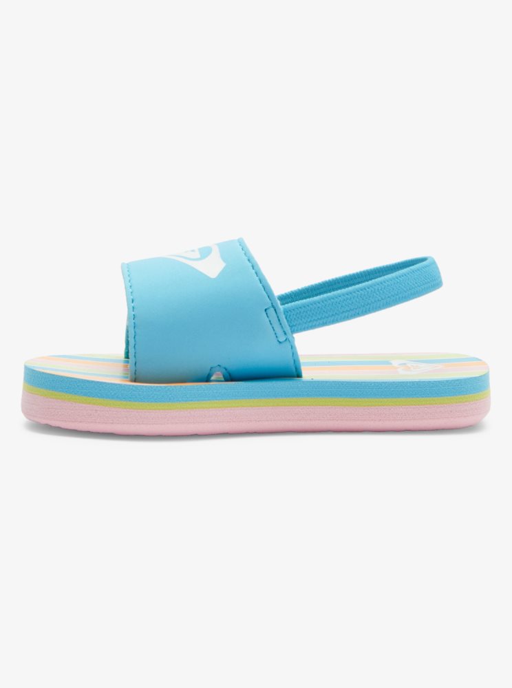 Blue Stripes Kids' Roxy Finn Sandals | USA MNTW-50986