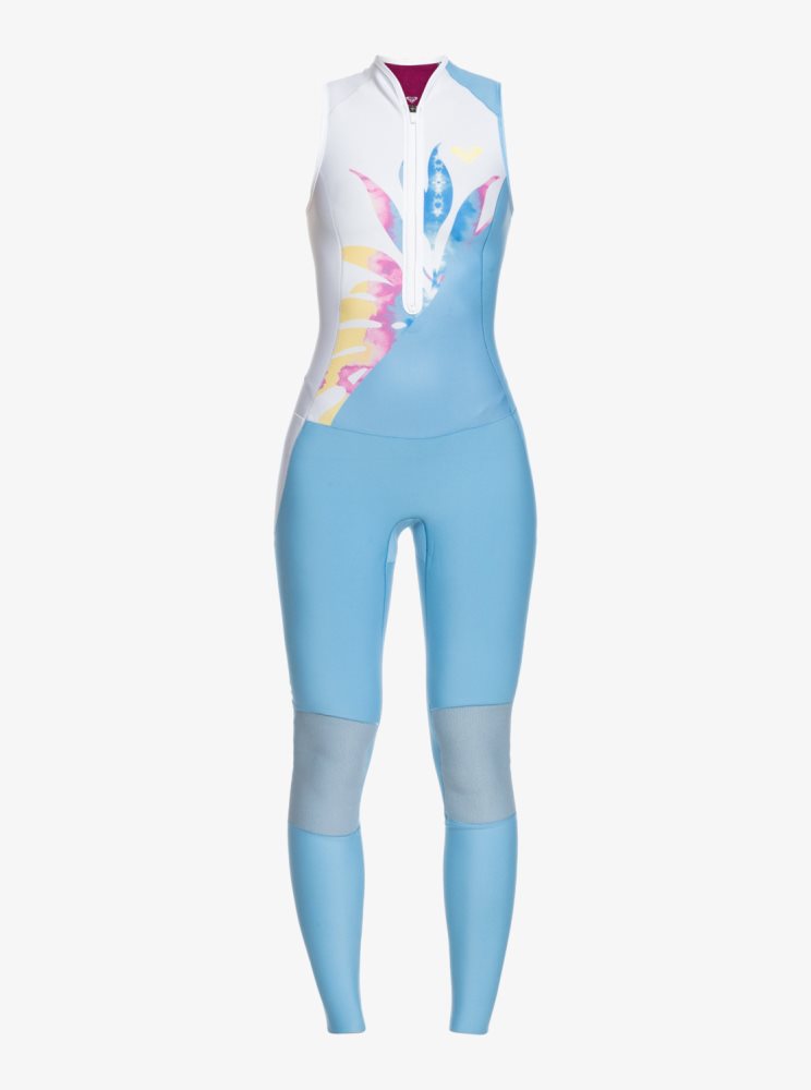 Blue Women's Roxy 1.5mm POP SURF Long Jane Wetsuit | USA RHXI-05723