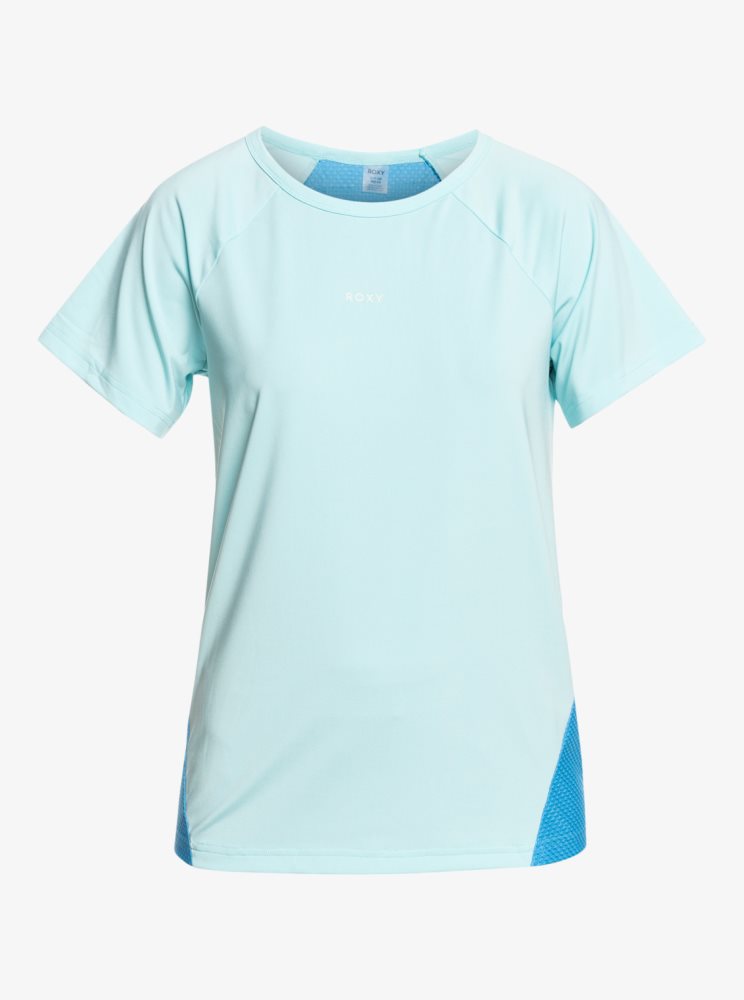 Blue Women's Roxy Active See The Good Technical T Shirts | USA VORN-06215