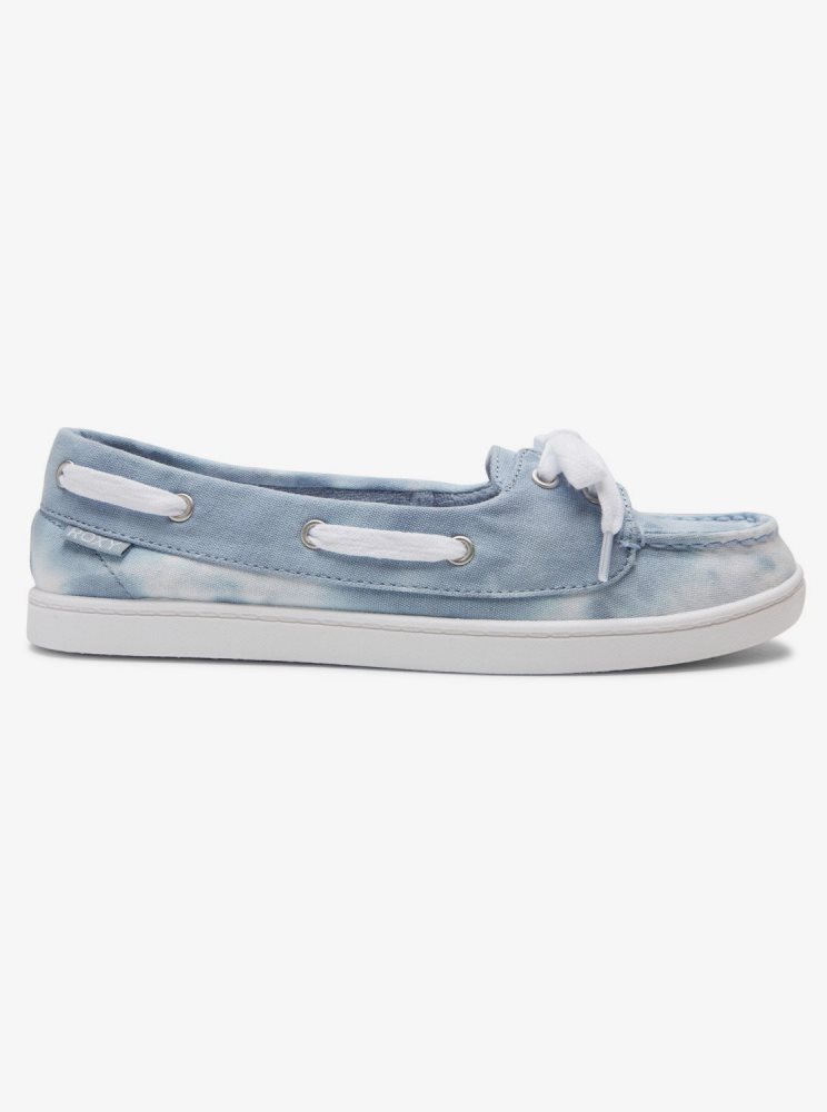 Blue Women's Roxy Ahoy Sneakers | USA SKID-25718