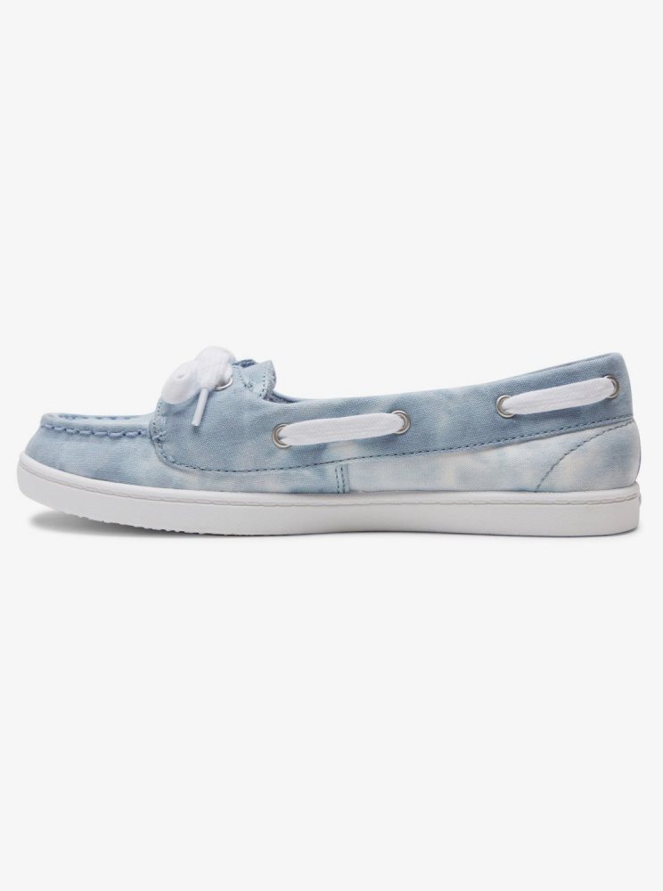 Blue Women's Roxy Ahoy Sneakers | USA SKID-25718