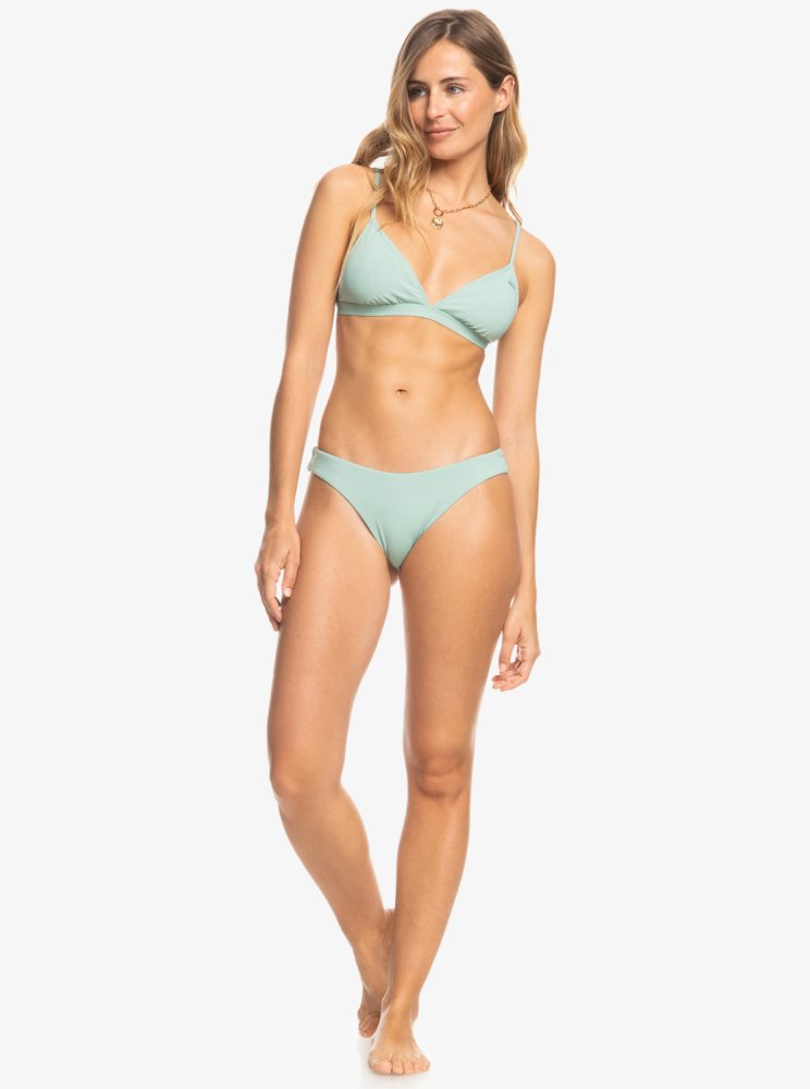 Blue Women's Roxy Beach Classics High Leg Bikini Bottoms | USA SOYA-31208