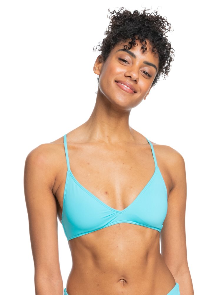 Blue Women\'s Roxy Beach Classics Triangle Bikini Tops | USA BEVJ-73590