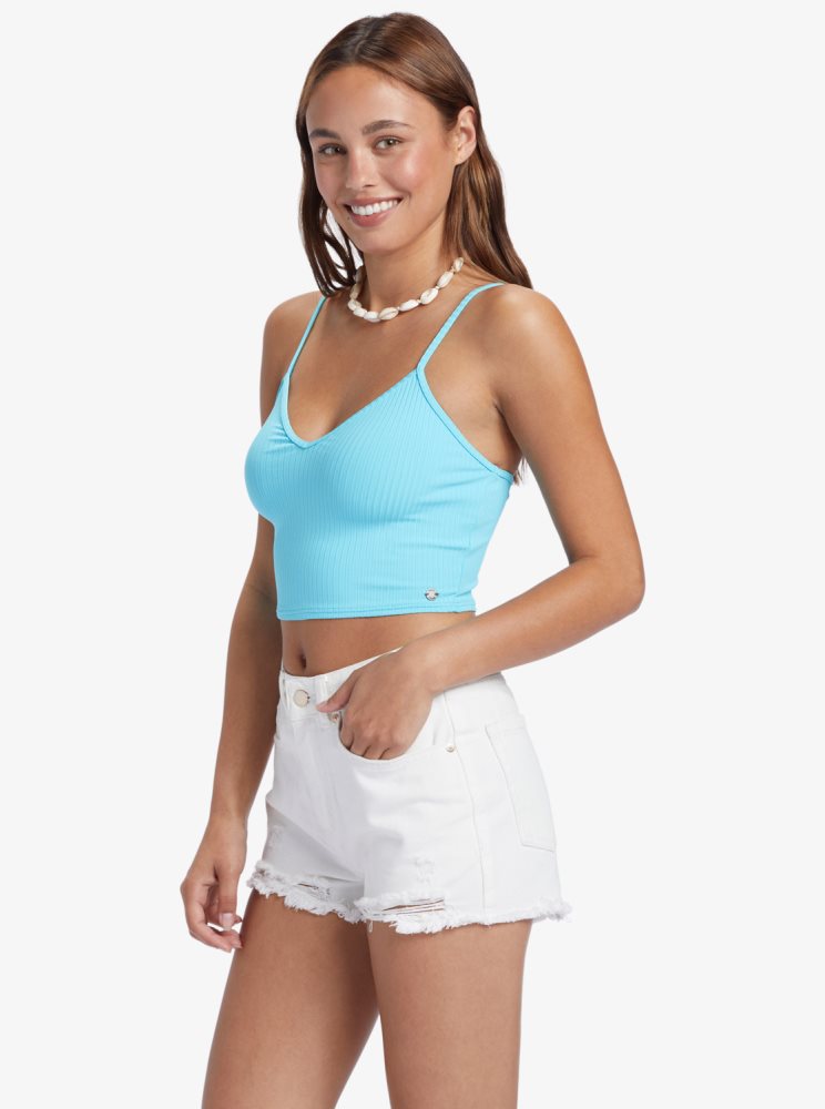 Blue Women's Roxy Brami Strappy Tops | USA JSLP-52108