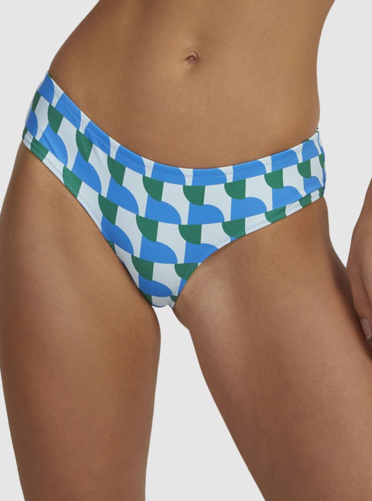 Blue Women's Roxy Geo Vibe Hipster Bikini Bottoms | USA MEPO-46732