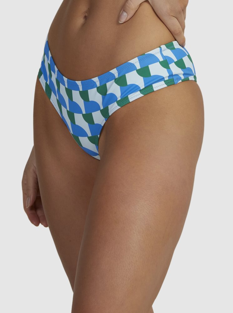 Blue Women's Roxy Geo Vibe Hipster Bikini Bottoms | USA MEPO-46732