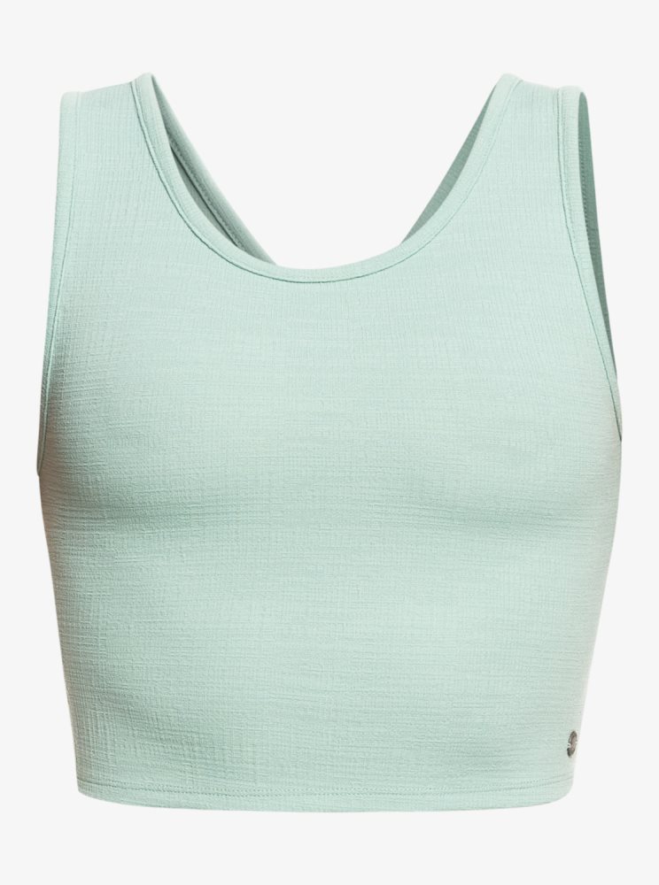 Blue Women's Roxy Good Keepsake Crop Tops | USA WKRF-16528