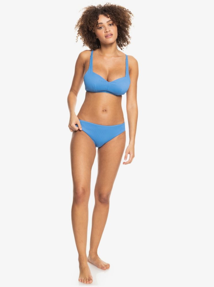 Blue Women's Roxy Love The Sun Ray Bikini Tops | USA TFPN-03648