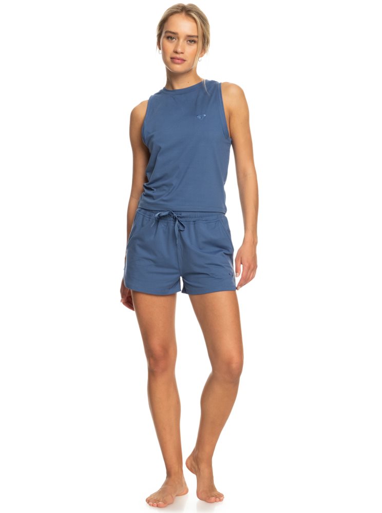 Blue Women's Roxy Naturally Active Sports Tanks | USA DMKN-54187