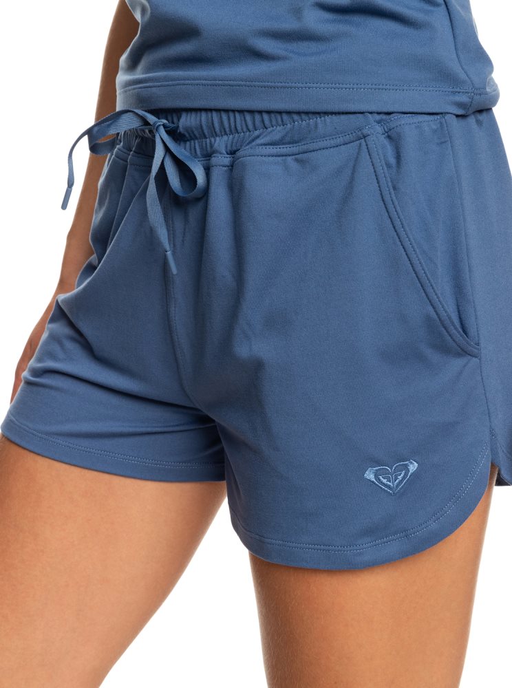 Blue Women's Roxy Naturally Active Sports Shorts | USA GAIX-81765