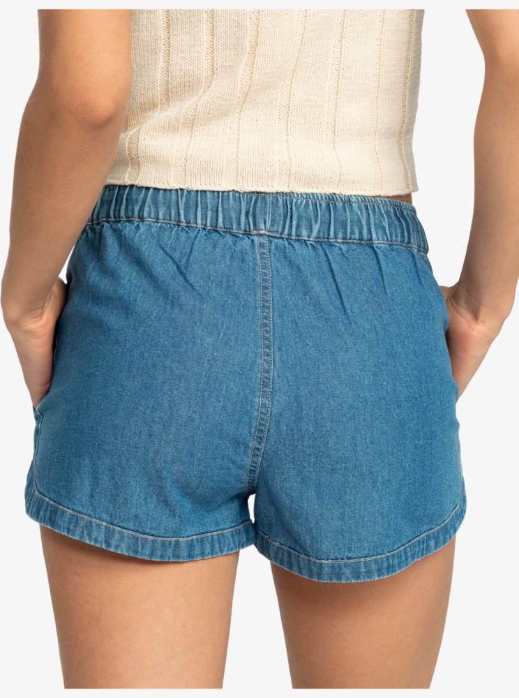 Blue Women's Roxy New Impossible Denim Shorts | USA TXHM-64135