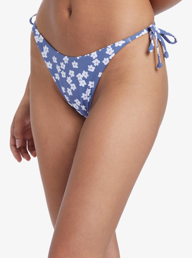 Blue Women's Roxy Palm Cruz Cheeky Bikini Bottoms | USA SPTI-65789