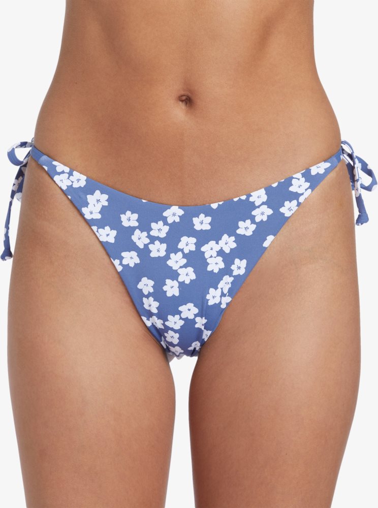 Blue Women's Roxy Palm Cruz Cheeky Bikini Bottoms | USA SPTI-65789