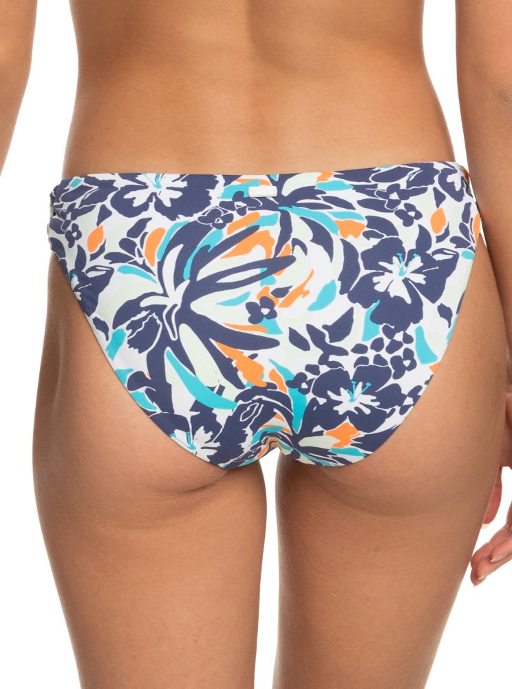 Blue Women's Roxy Printed Beach Classics Hipster Bikini Bottoms | USA LUSA-76483