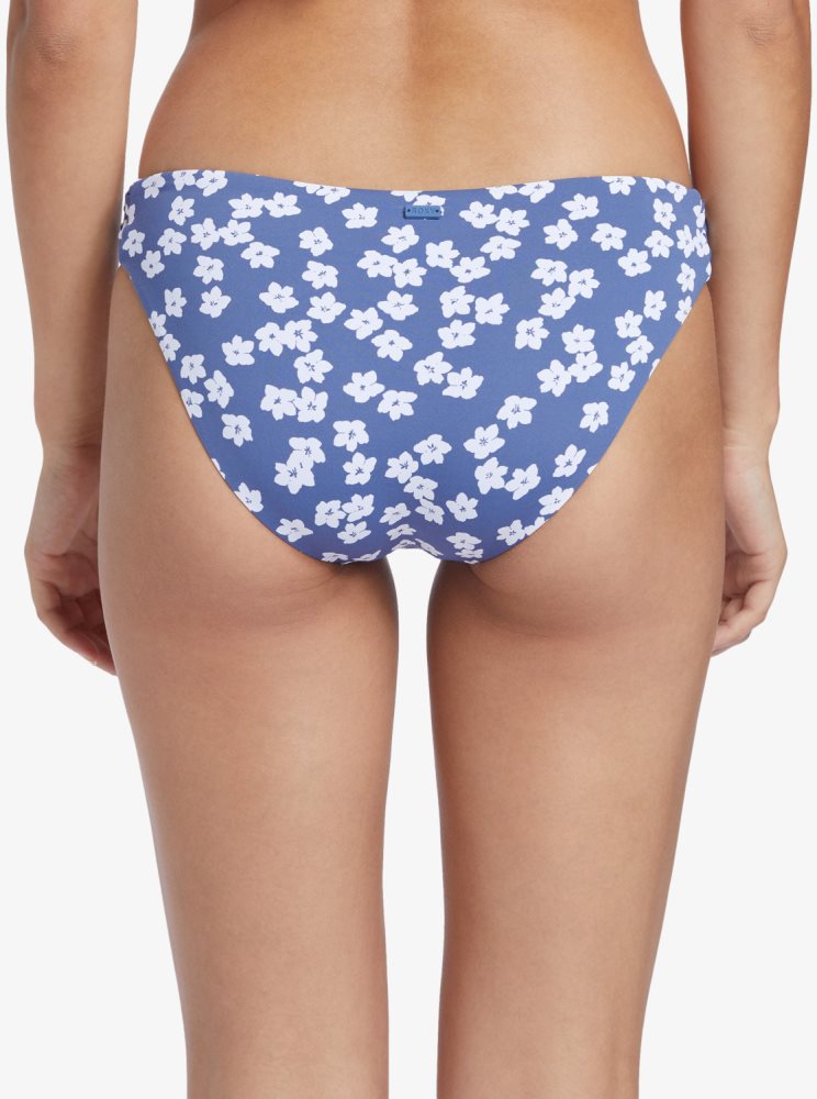 Blue Women's Roxy Printed Beach Classics Hipster Bikini Bottoms | USA QEYI-41297