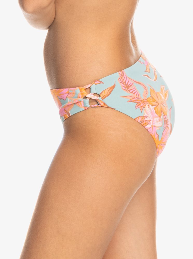 Blue Women's Roxy Printed Beach Classics Hipster Bikini Bottoms | USA RNEF-42093