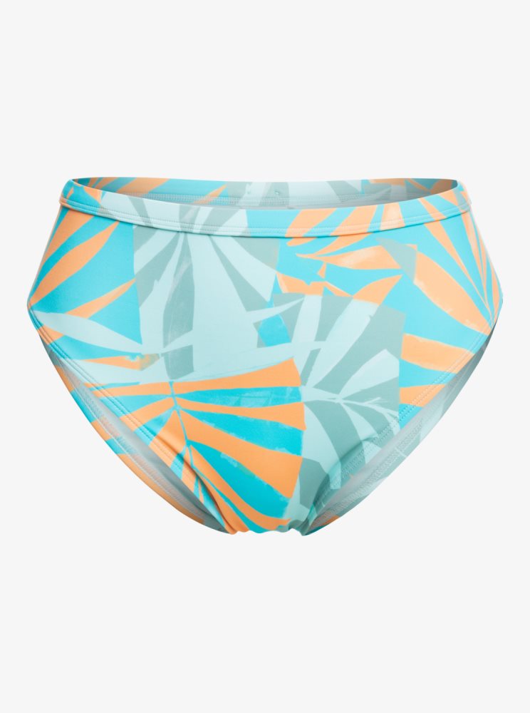 Blue Women's Roxy Pro The Backside Moderate Bikini Bottoms | USA FSLT-63825