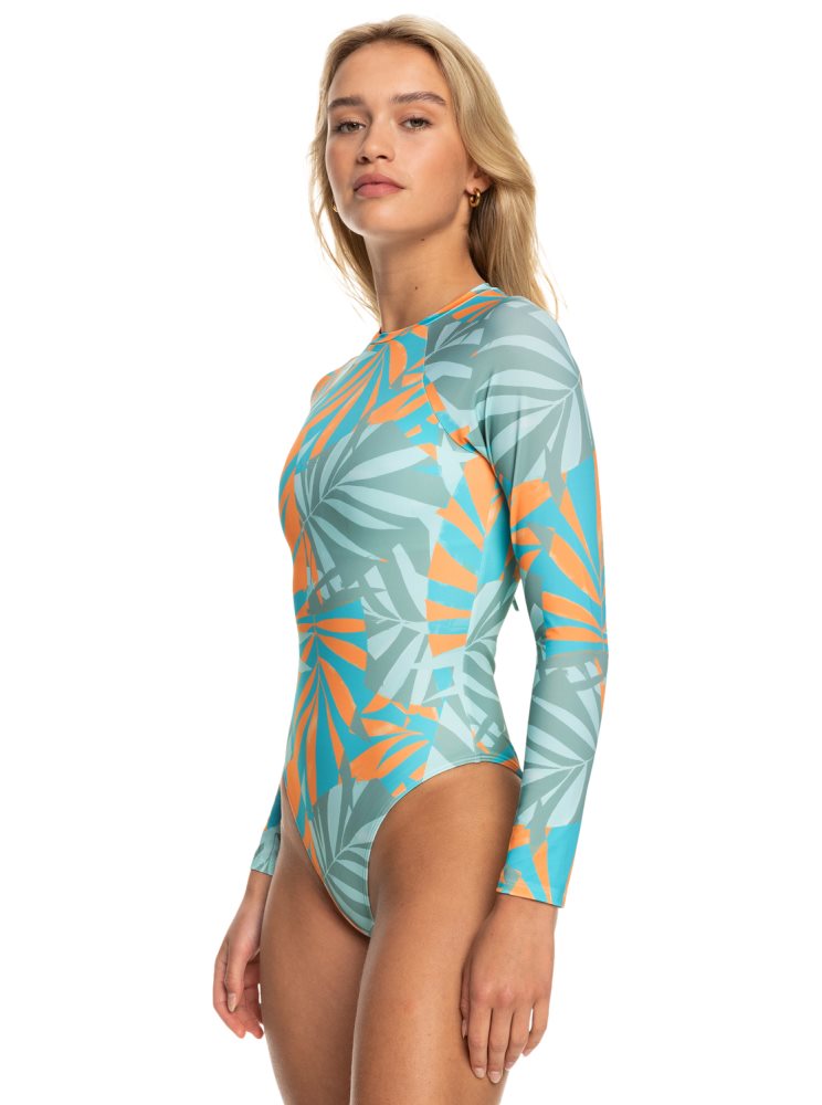 Blue Women's Roxy Pro The Overhead Long Sleeve One Piece Swimsuits | USA KRMN-71063